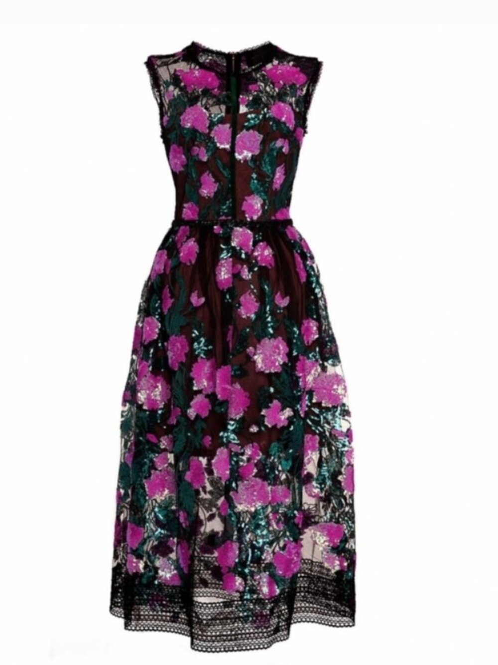 Bronx & Banco Rafaela Lace & Sequin Cocktail Evening Midi Dress US 8 NWT - Picture 2 of 4